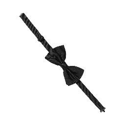 Men Black 100% Silk Adjustable Neck Papillon Bow Tie
