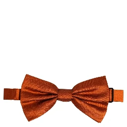 Men Orange 100% SIlk Adjustable Neck Papillon Bow Tie