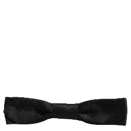 Men Black 100% SIlk Adjustable Neck Papillon Bow Tie
