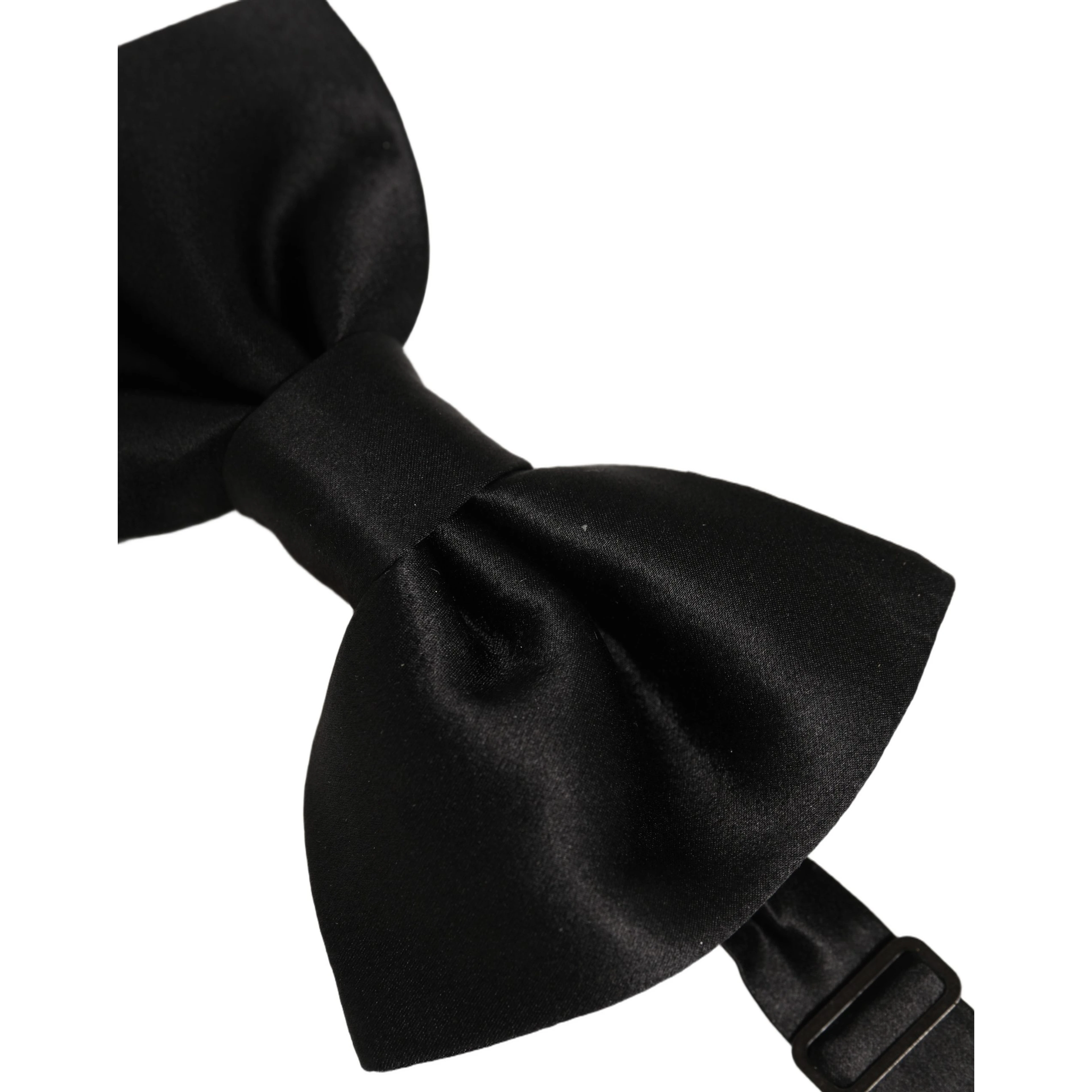 Men Black 100% Silk Adjustable Neck Papillon Bow Tie