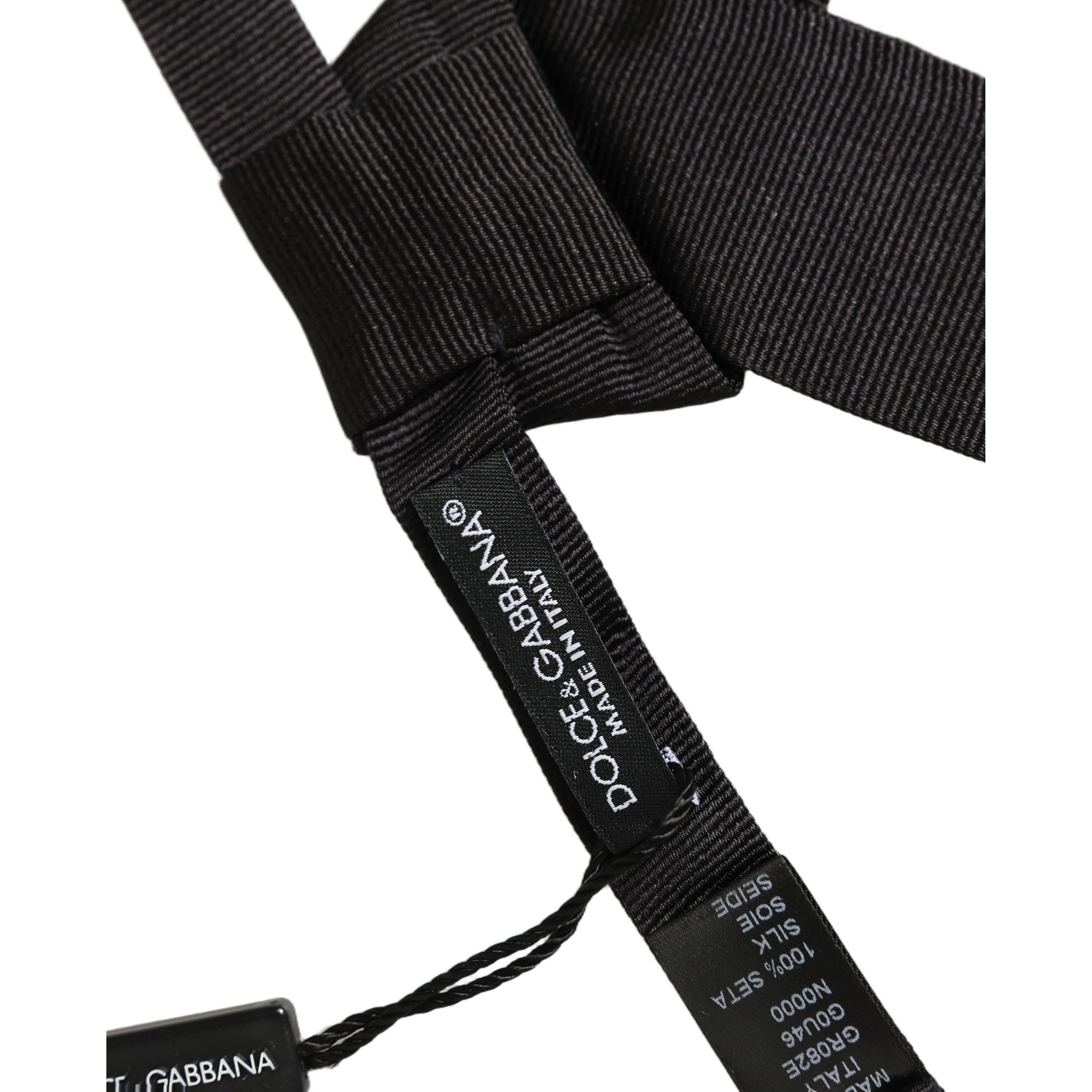 Men Black 100% SIlk Adjustable Neck Papillon Bow Tie