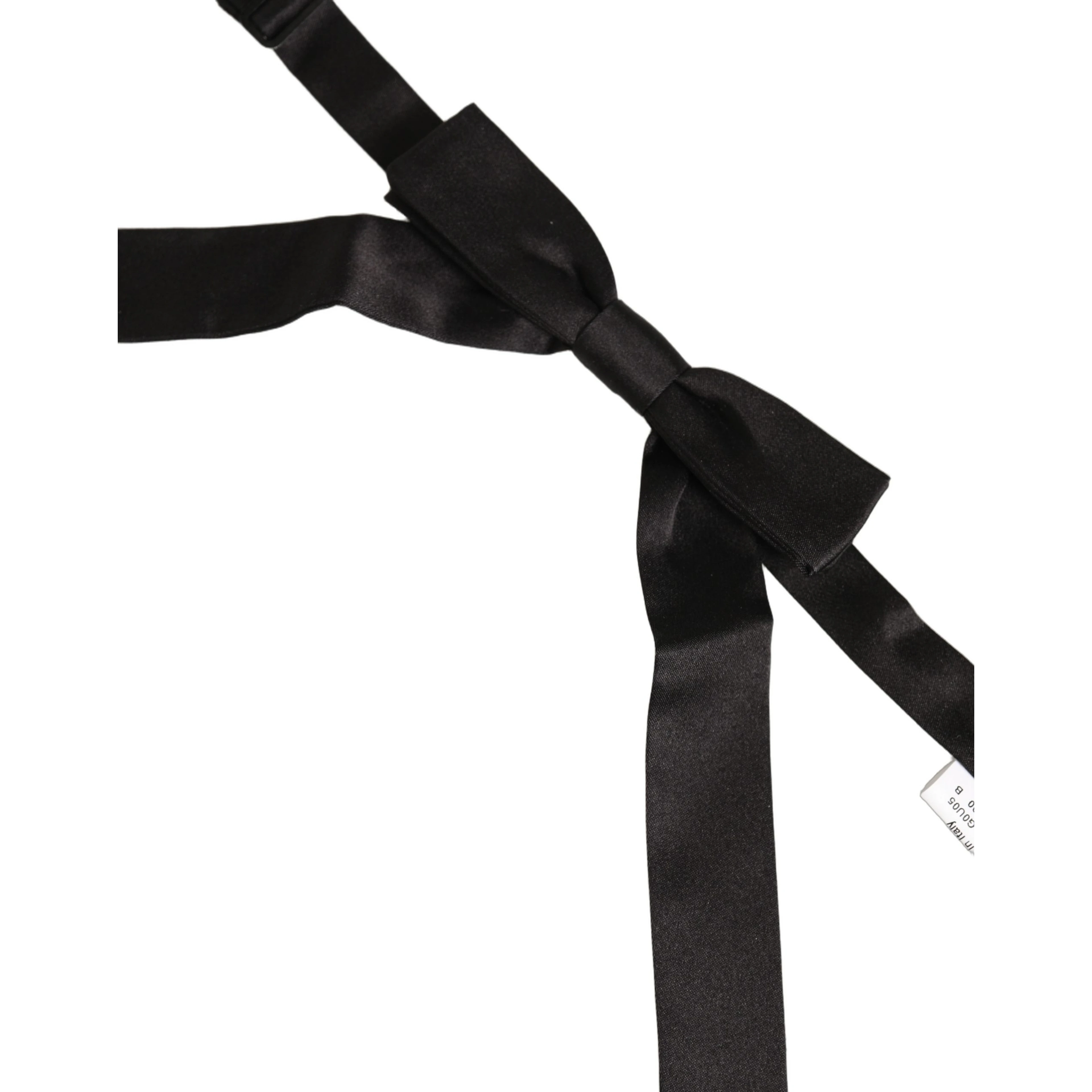 Men Black 100% SIlk Adjustable Neck Papillon Bow Tie