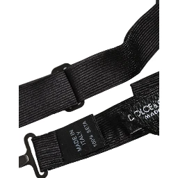 Men Black 100% SIlk Adjustable Neck Papillon Bow Tie