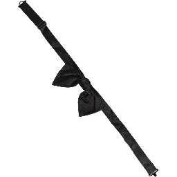 Men Black 100% SIlk Adjustable Neck Papillon Bow Tie