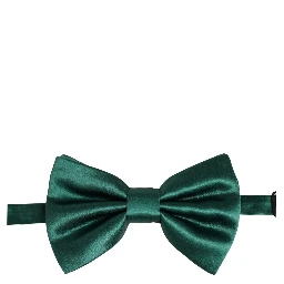 Men Green 100% Silk Adjustable Neck Papillon Bow Tie
