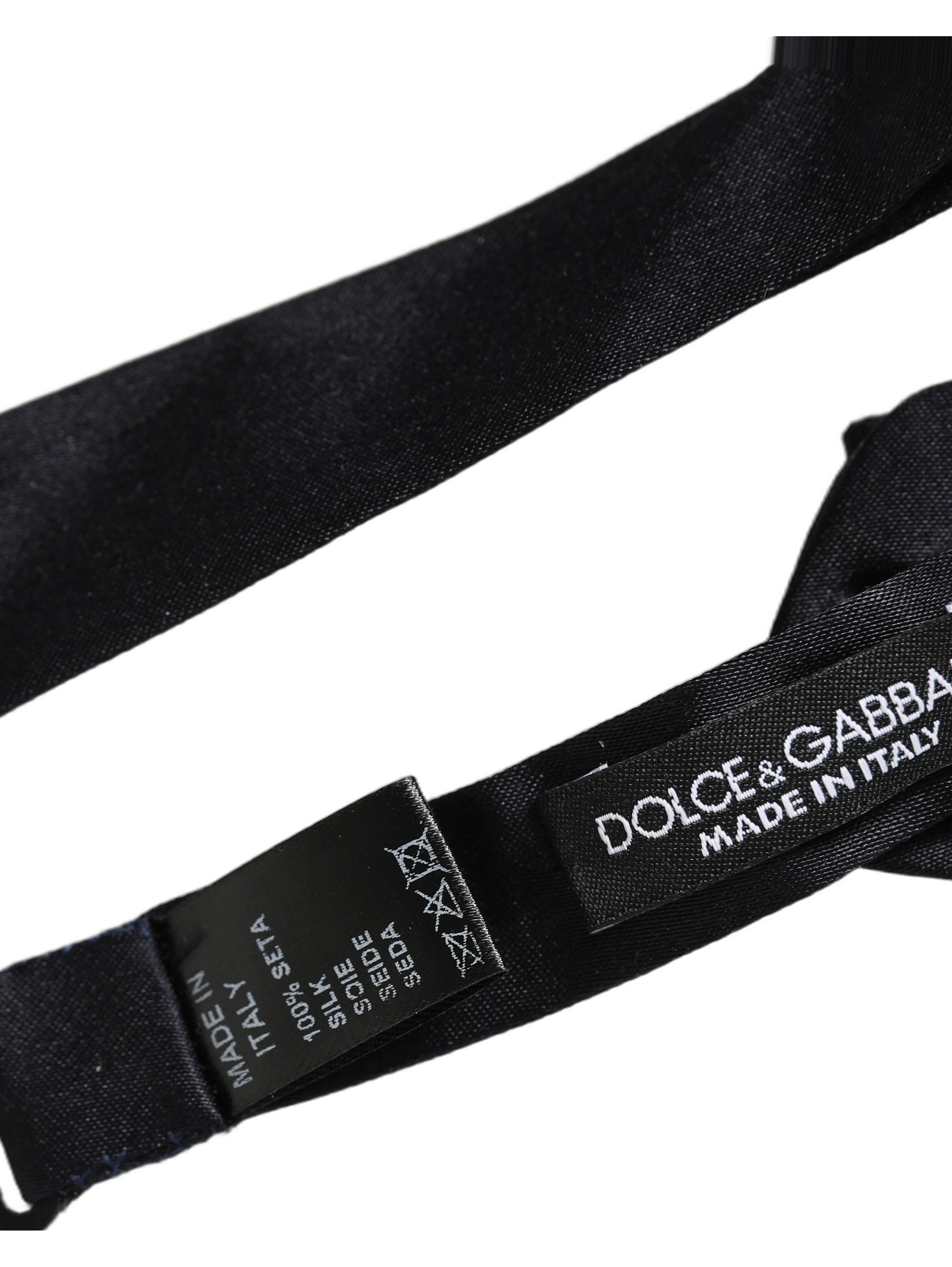 Men Black 100% Silk Adjustable Neck Papillon Bow Tie