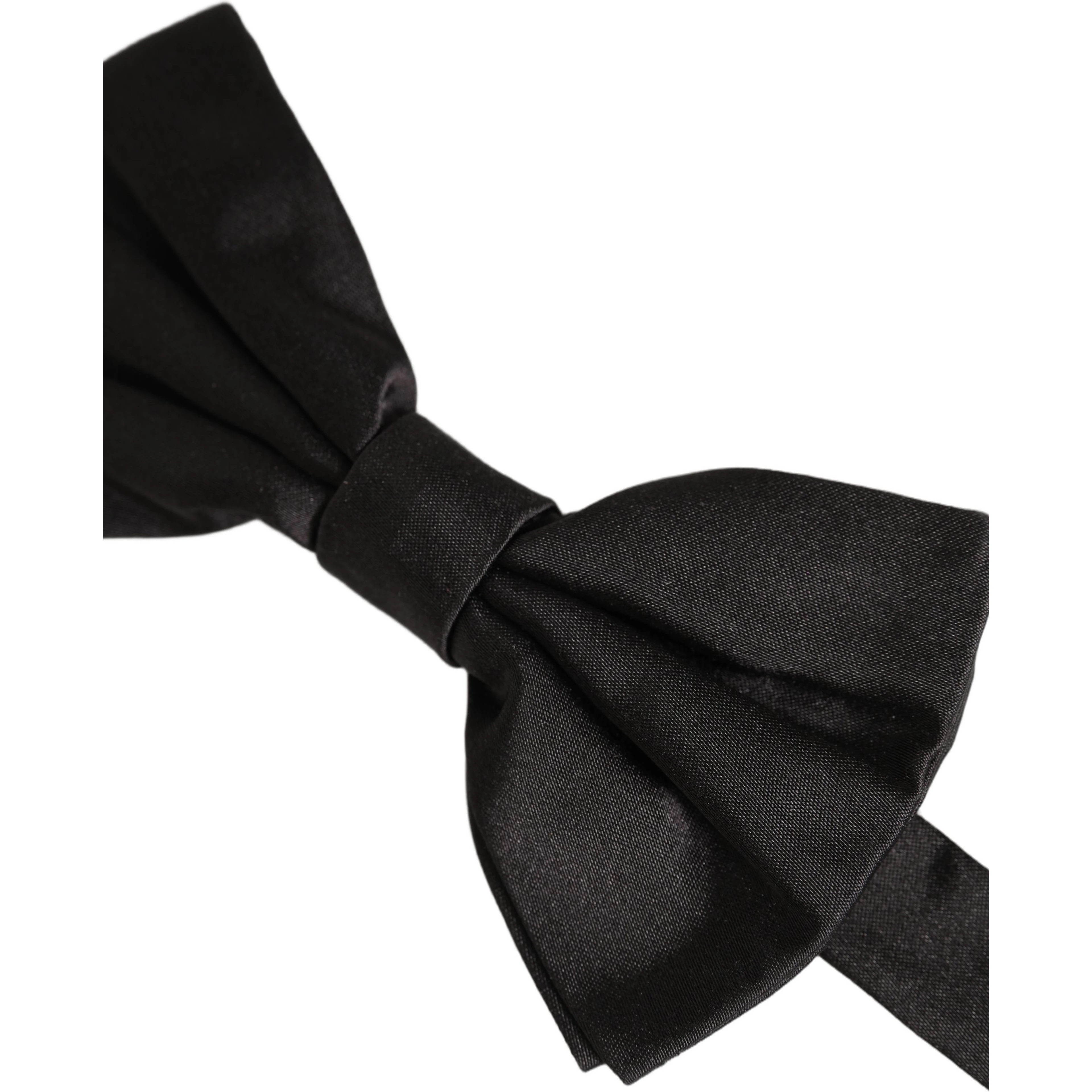 Men Black 100% Silk Adjustable Neck Papillon Bow Tie
