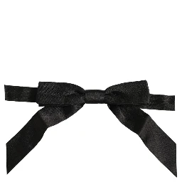 Men Black 100% SIlk Adjustable Neck Papillon Bow Tie