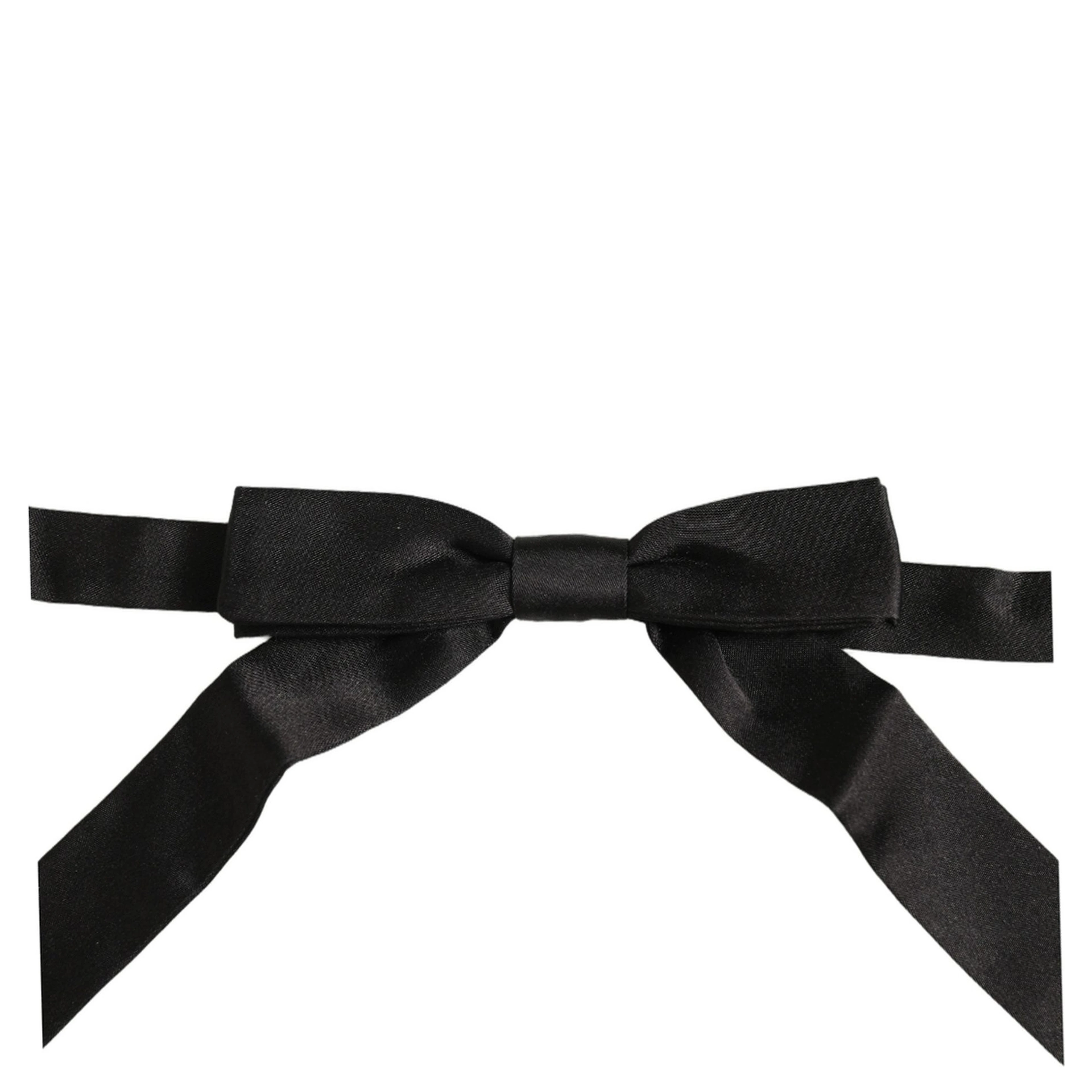 Men Black 100% SIlk Adjustable Neck Papillon Bow Tie