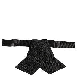 Men Black 100% SIlk Adjustable Neck Papillon Bow Tie