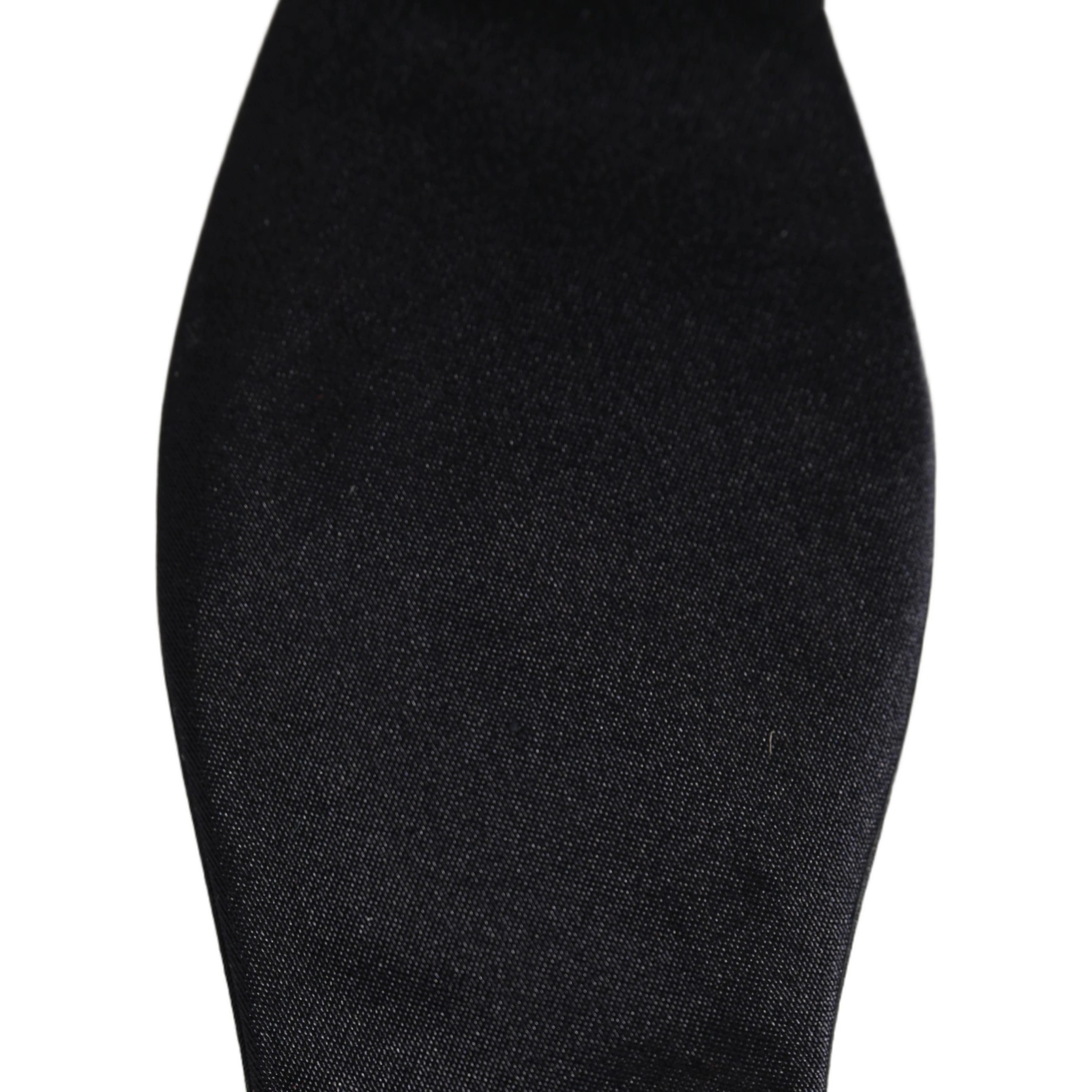 Men Black 100% Silk Adjustable Neck Papillon Bow Tie