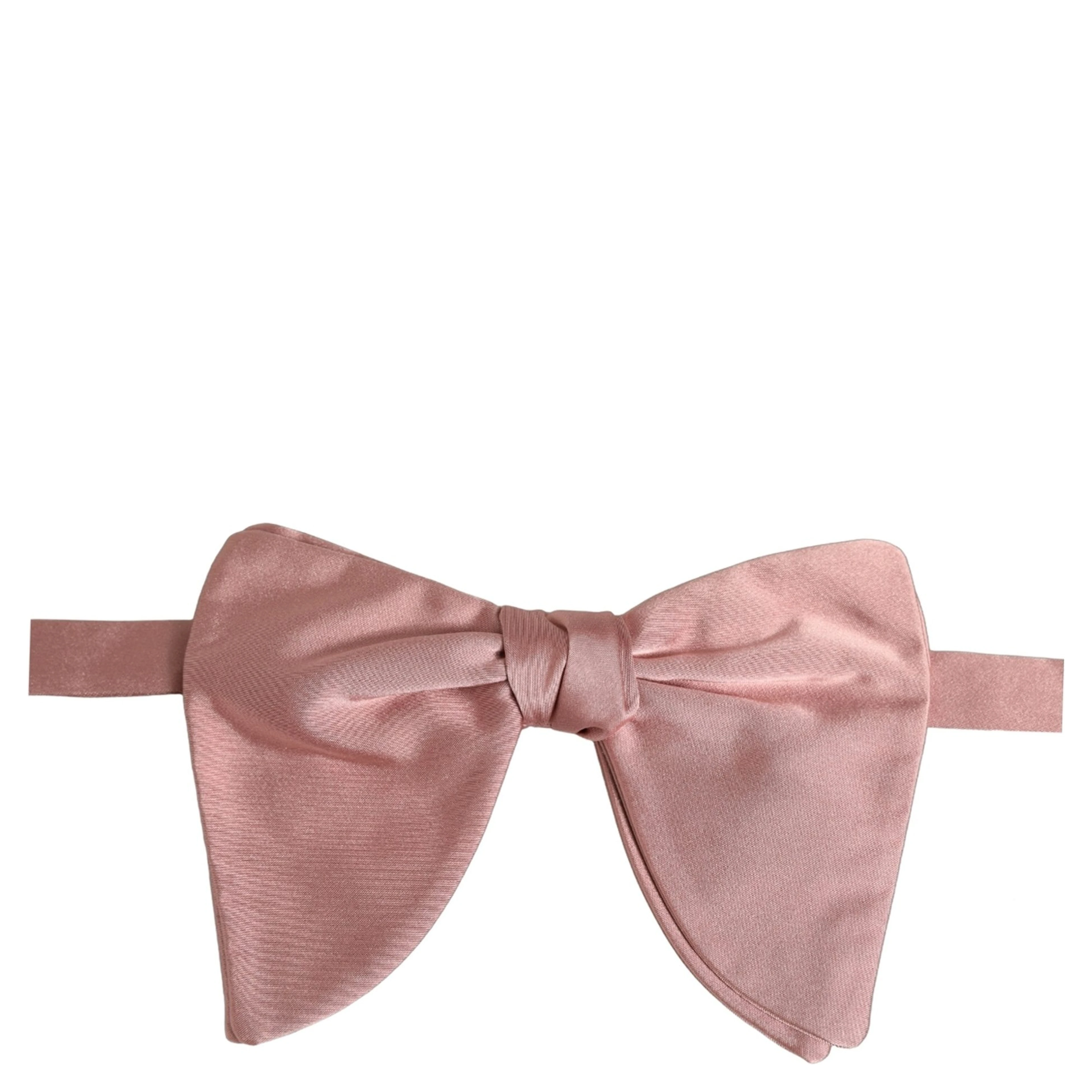 Men Pink 100% Silk Adjustable Neck Papillon Bow Tie
