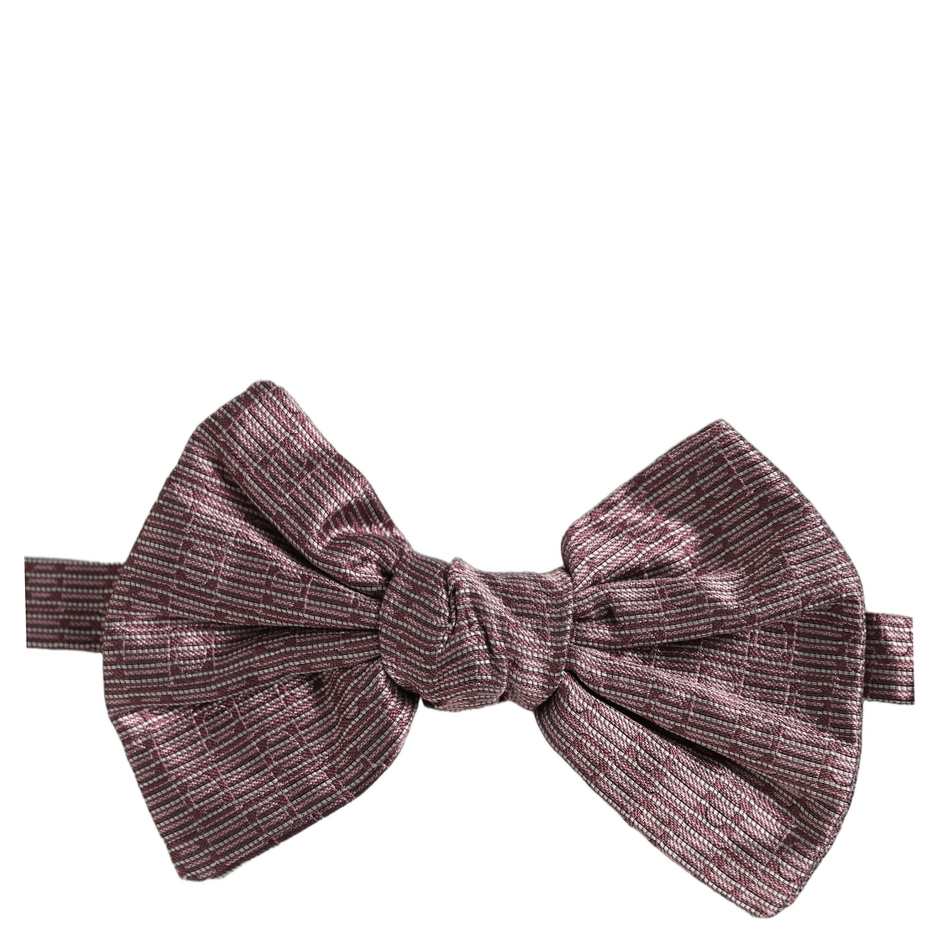 Men Maroon 100% Silk Adjustable Neck Papillon Bow Tie