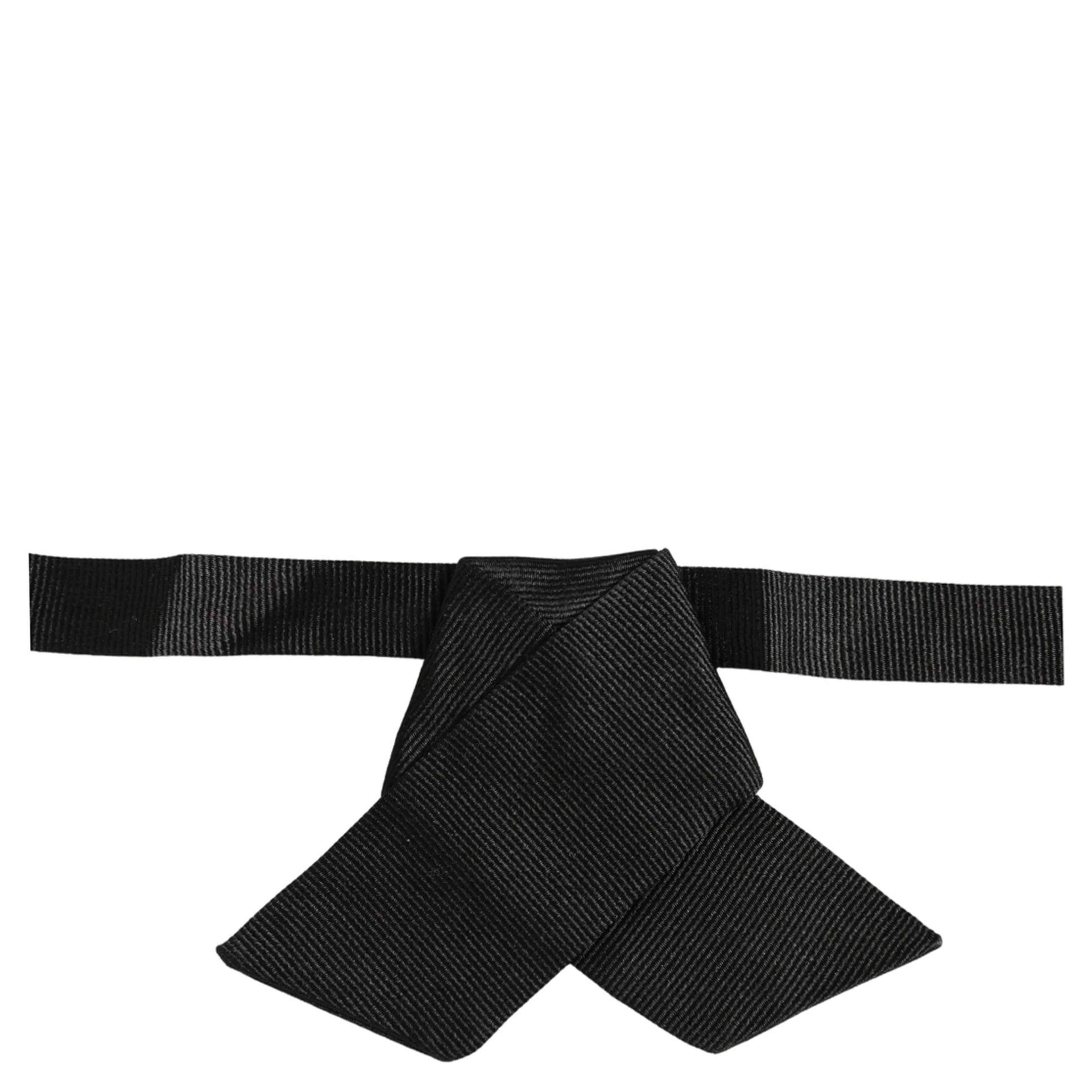 Men Black 100% SIlk Adjustable Neck Papillon Bow Tie