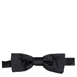 Men Dark Blue 100% Silk Adjustable Neck Papillon Bow Tie