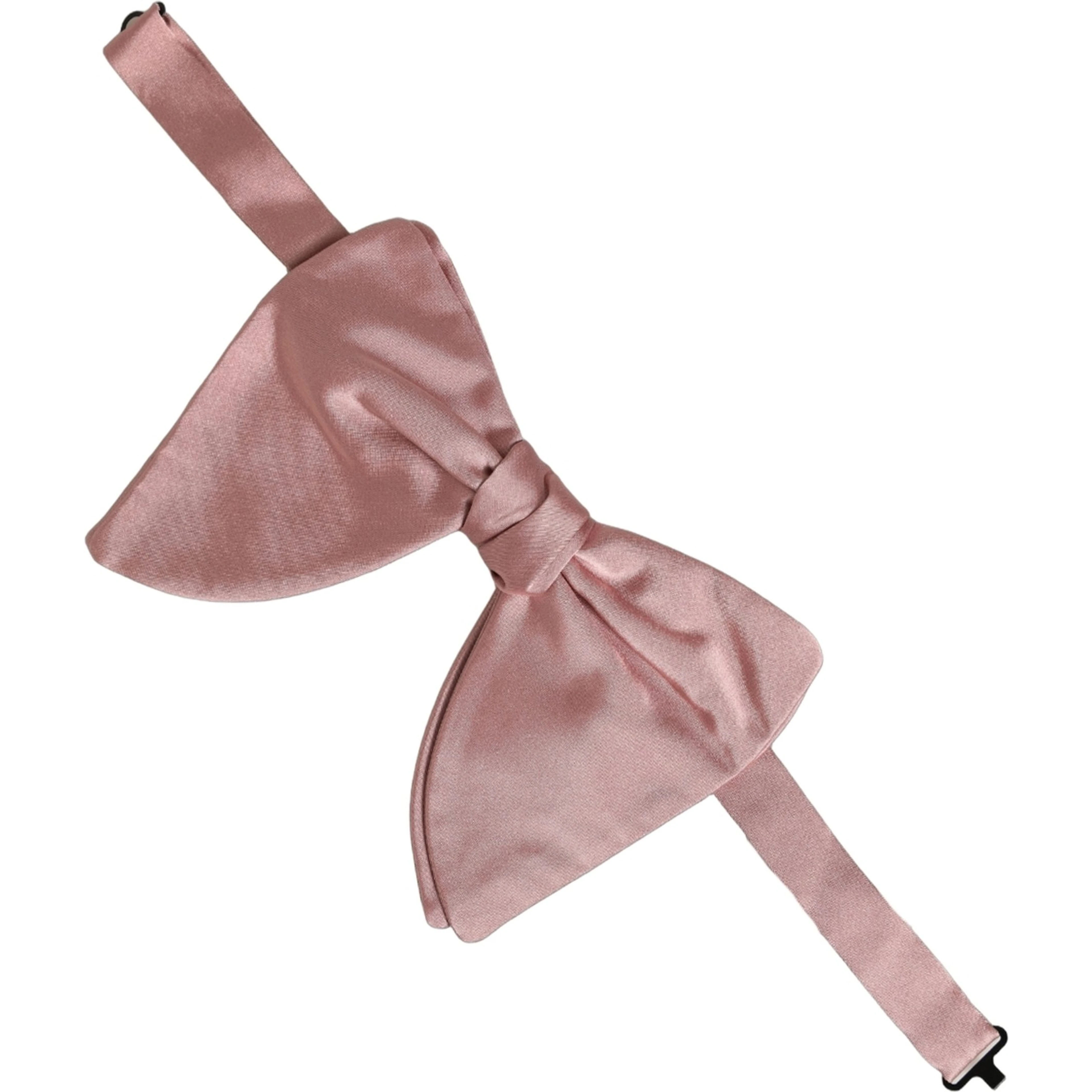 Men Pink 100% Silk Adjustable Neck Papillon Bow Tie