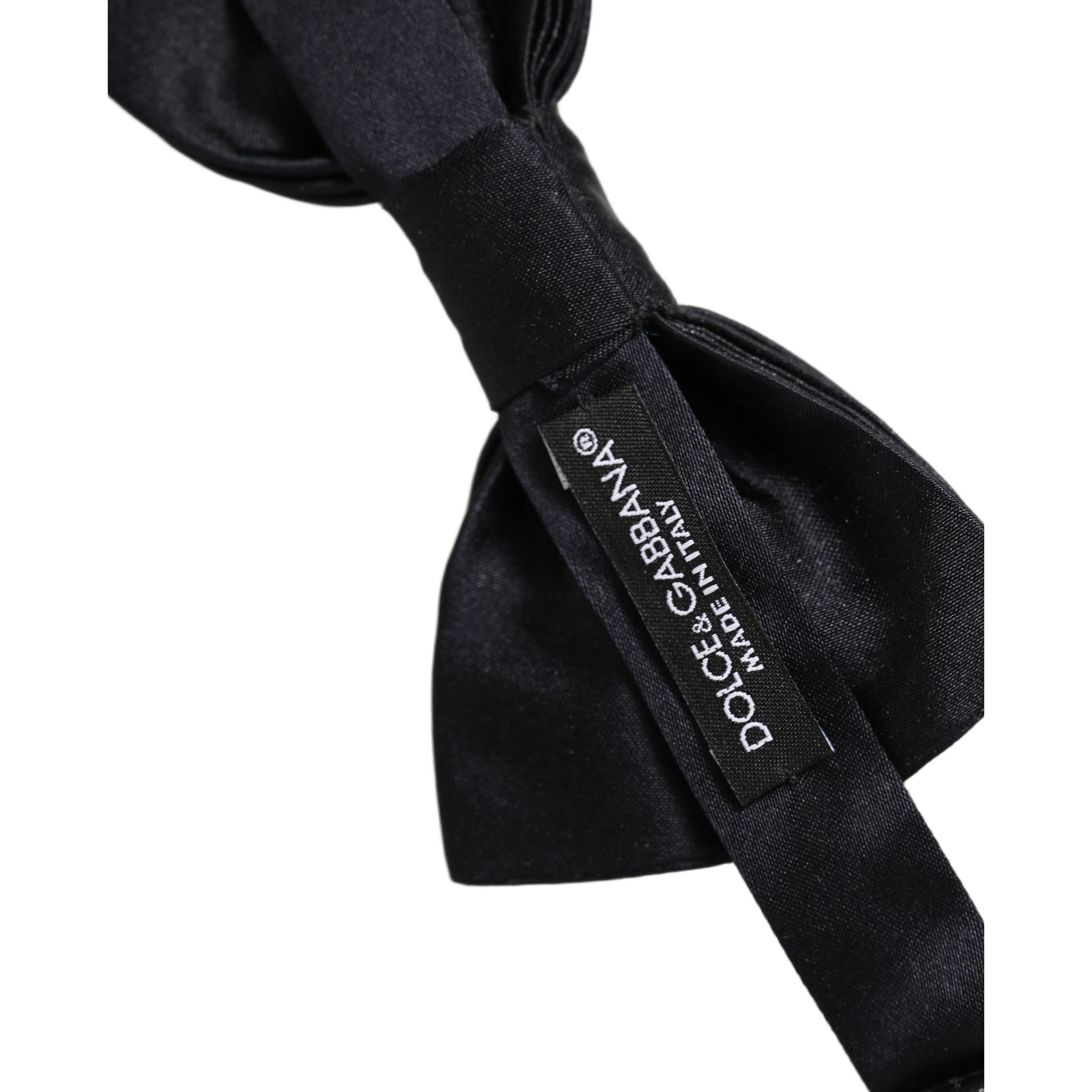 Men Black 100% Silk Adjustable Neck Papillon Bow Tie