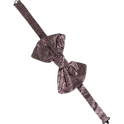 Men Maroon 100% Silk Adjustable Neck Papillon Bow Tie