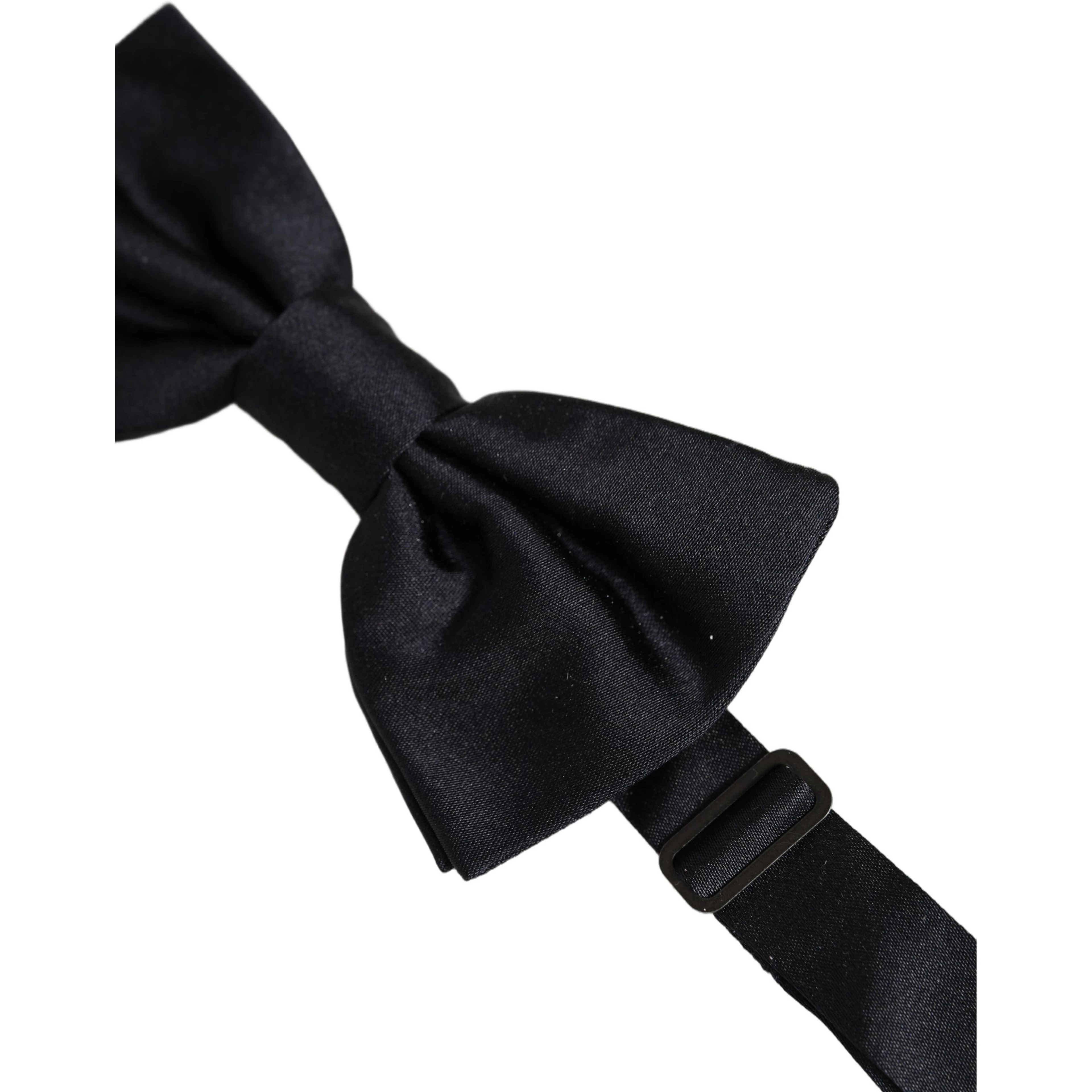 Men Black 100% Silk Adjustable Neck Papillon Bow Tie