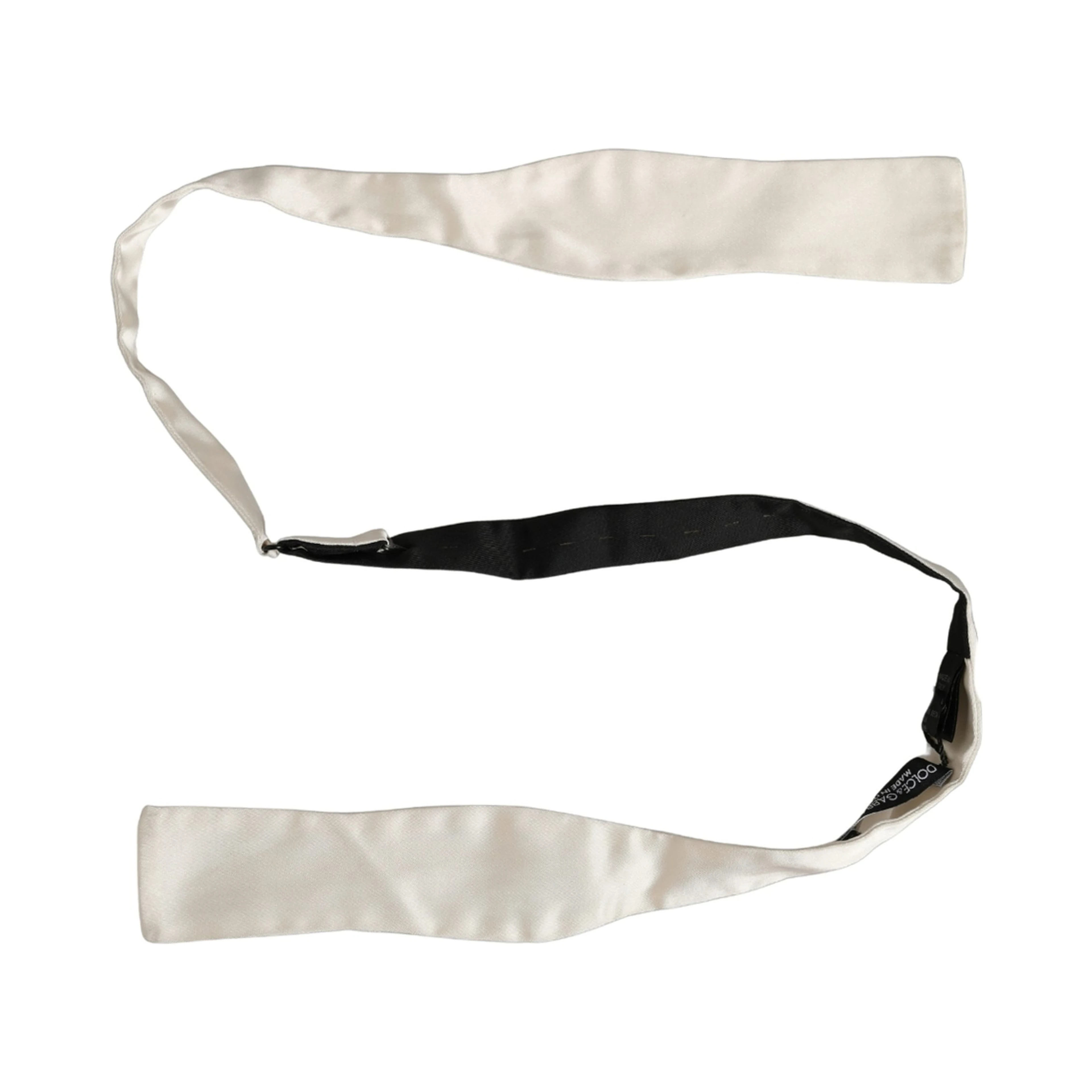 Men White 100% Silk Adjustable Neck Papillon Bow Tie