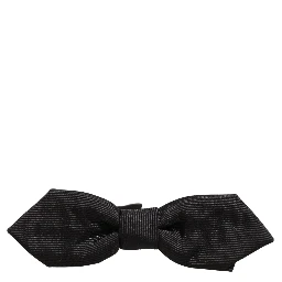 Men Black 100% Silk Adjustable Neck Papillon Bow Tie