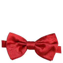 Men Red 100% Silk Adjustable Neck Papillon Bow Tie