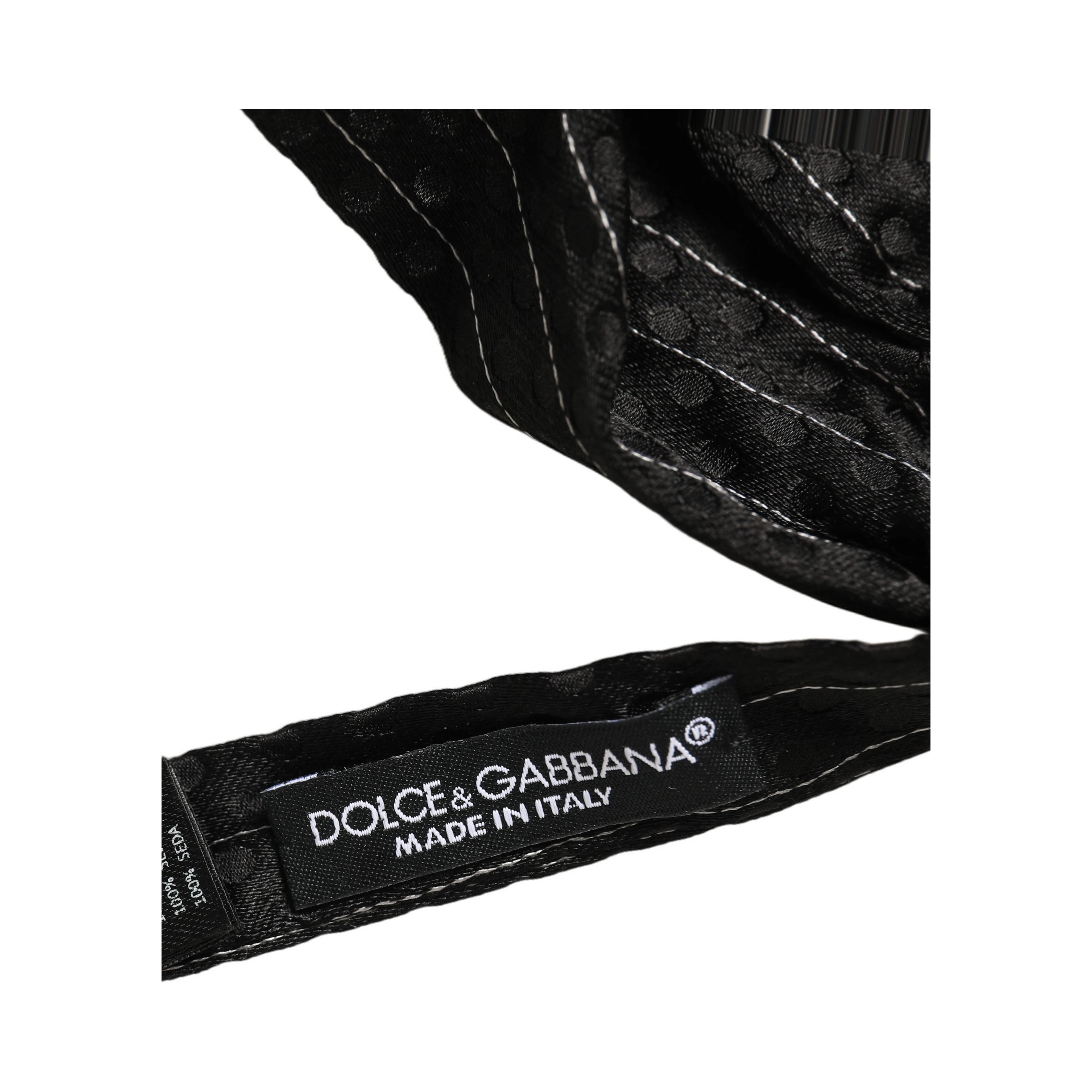 Men Black Pinstripe Silk Adjustable Neck Papillon Bow Tie