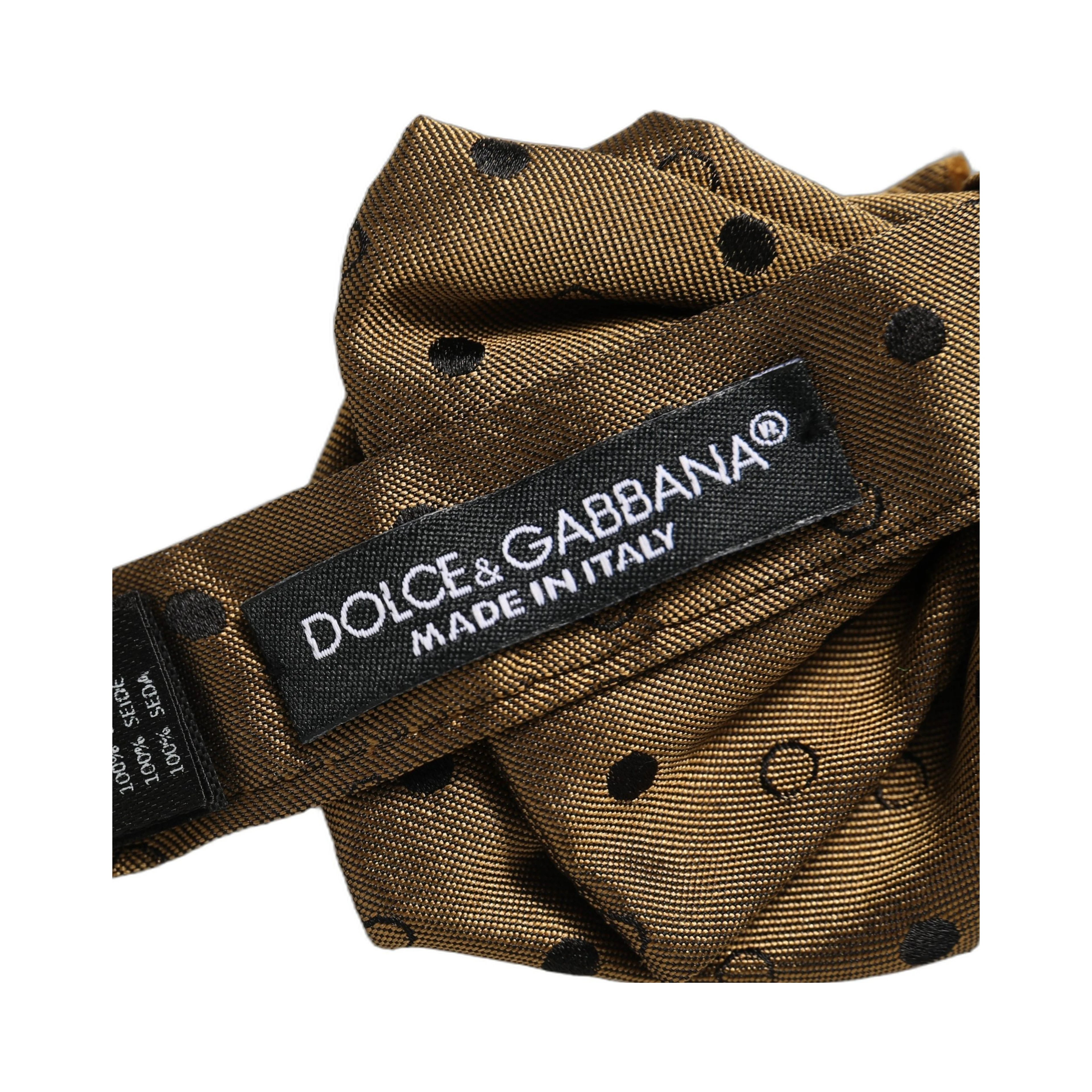 Men Brown Polka Dot Silk Adjustable Neck Papillon Bow Tie
