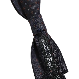 Black Diamond Pattern Adjustable Neck Papillon Bow Tie