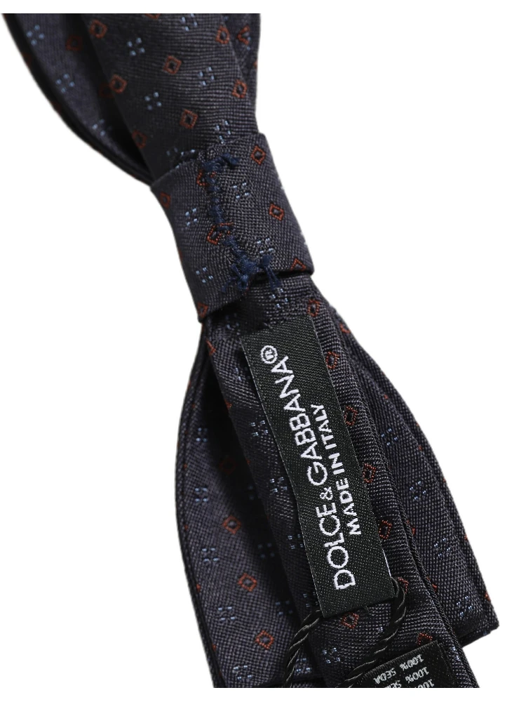 Black Diamond Pattern Adjustable Neck Papillon Bow Tie