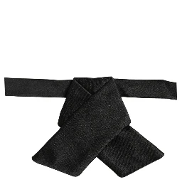 Men Black 100% SIlk Adjustable Neck Papillon Bow Tie