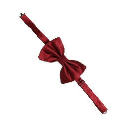 Men Red 100% Silk Adjustable Neck Papillon Bow Tie