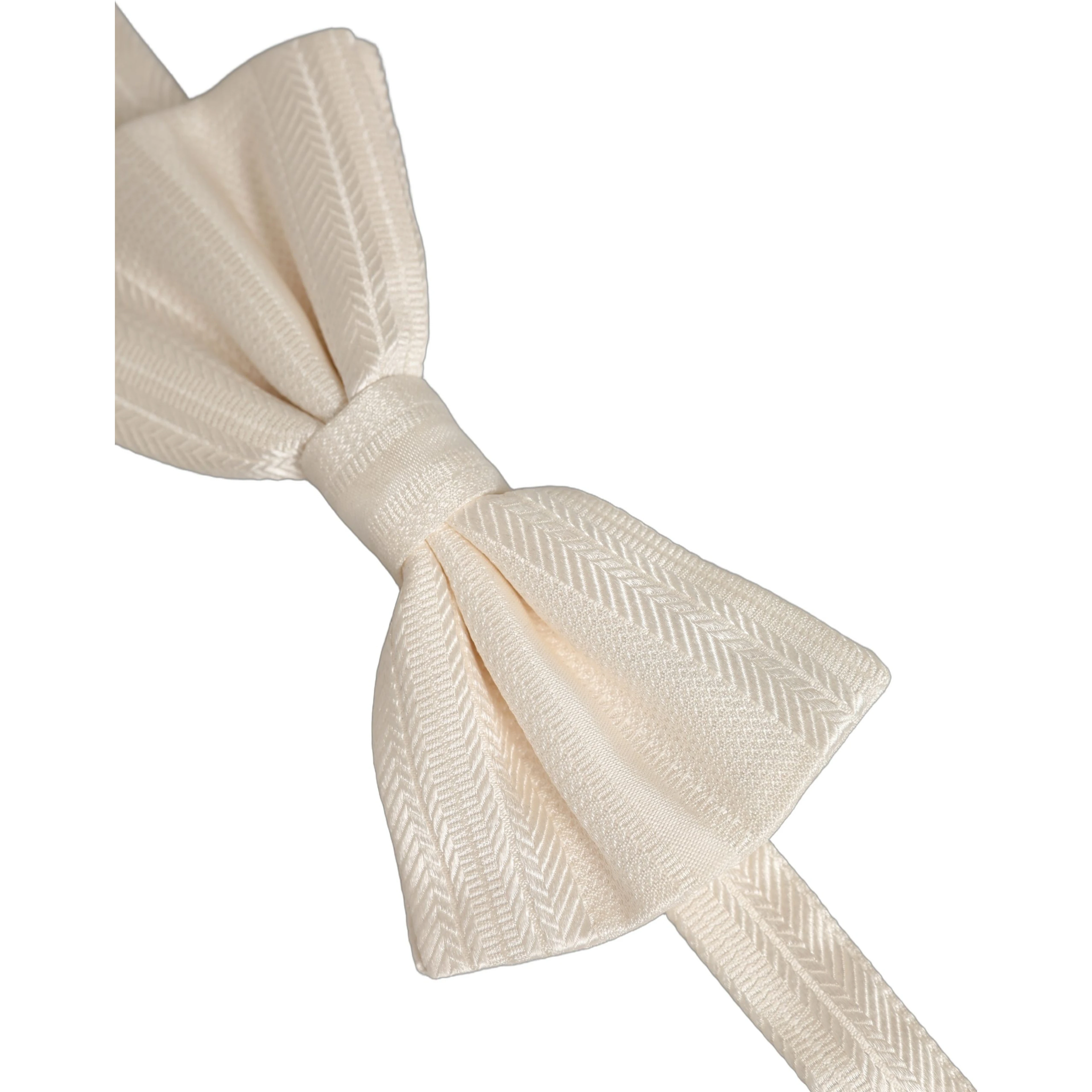 Men White 100% Silk Adjustable Neck Papillon Bow Tie