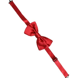 Men Red 100% Silk Adjustable Neck Papillon Bow Tie
