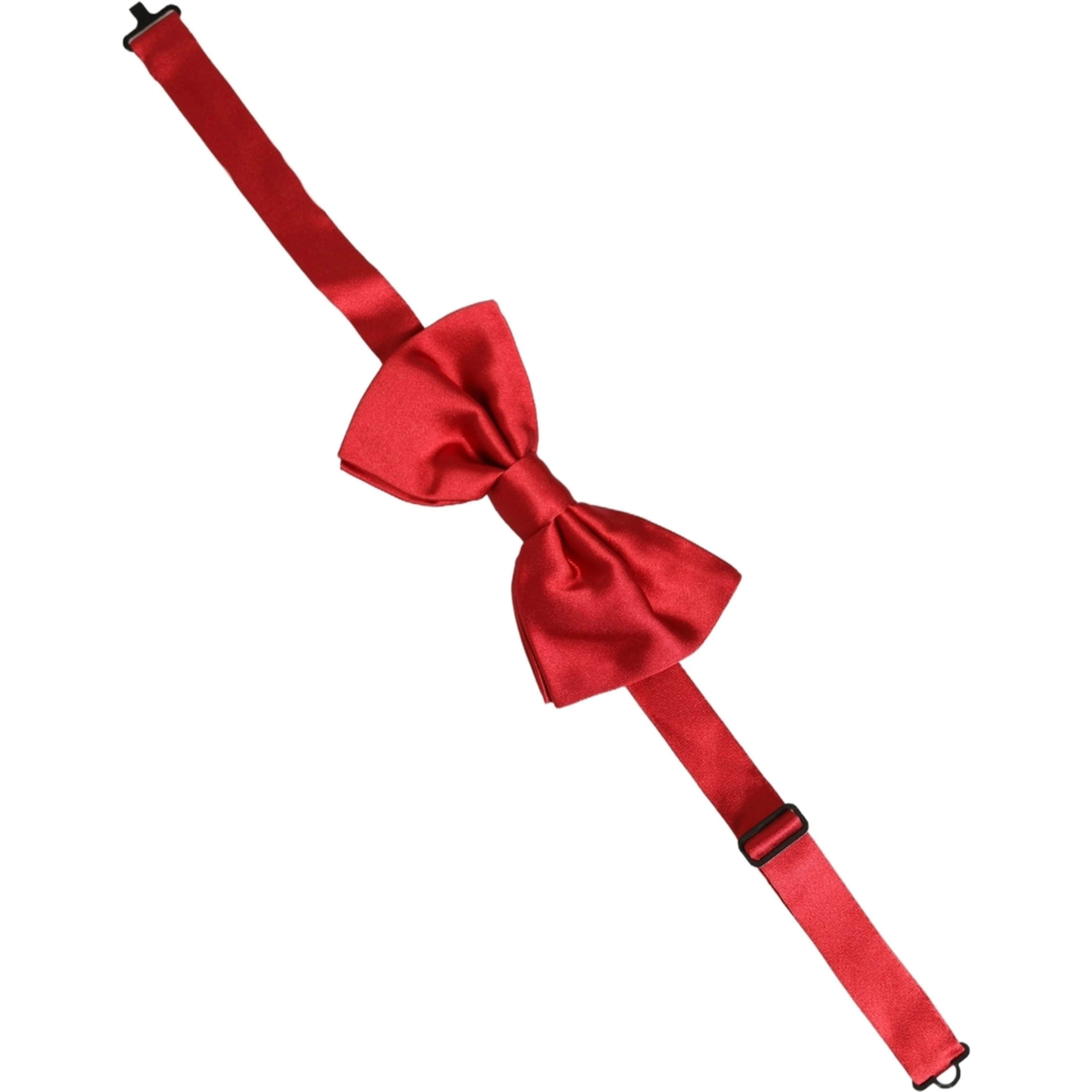 Men Red 100% Silk Adjustable Neck Papillon Bow Tie