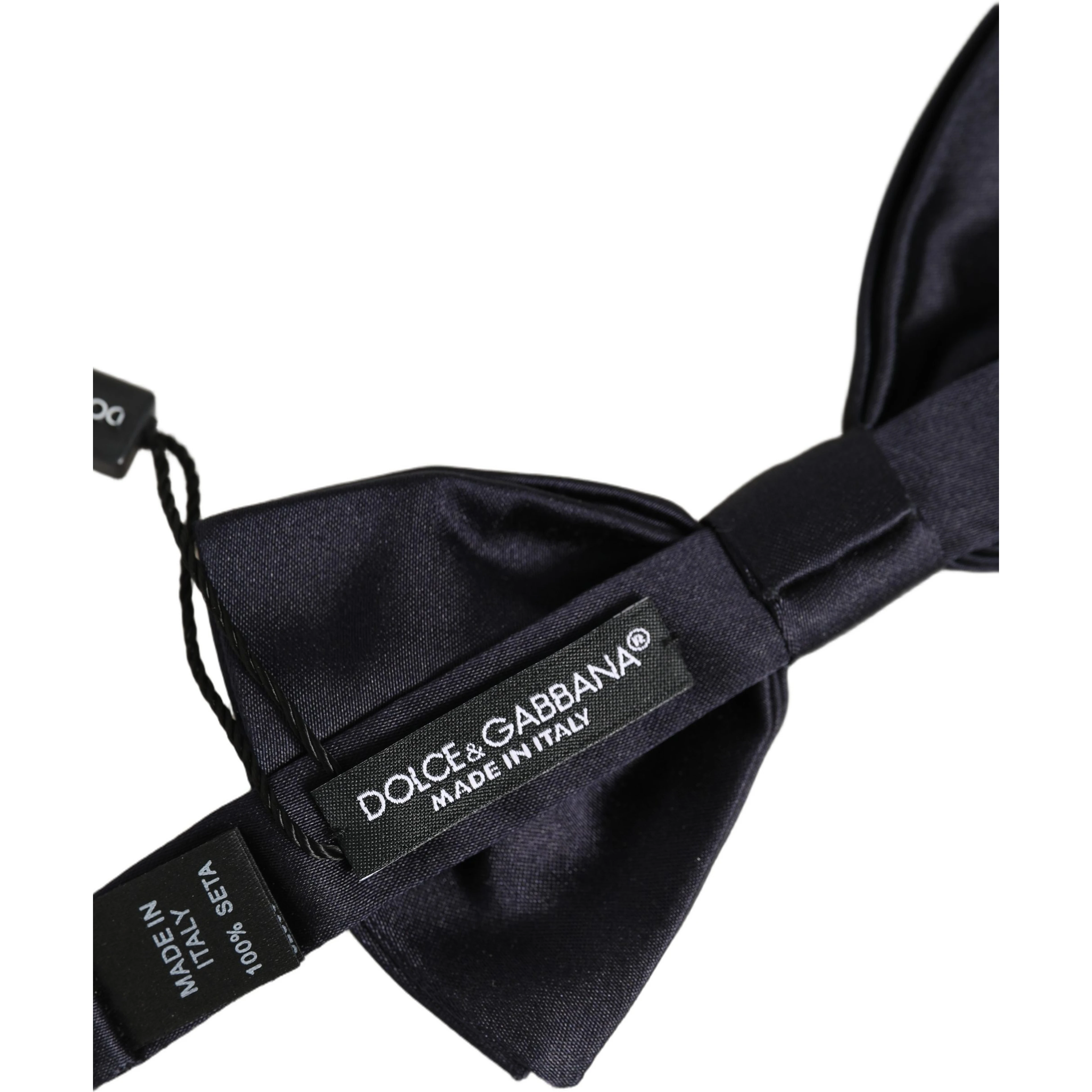 Men Black 100% Silk Adjustable Neck Papillon Bow Tie