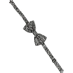 Tie Black White Paisley Silk Adjustable Neck Papillon Bow