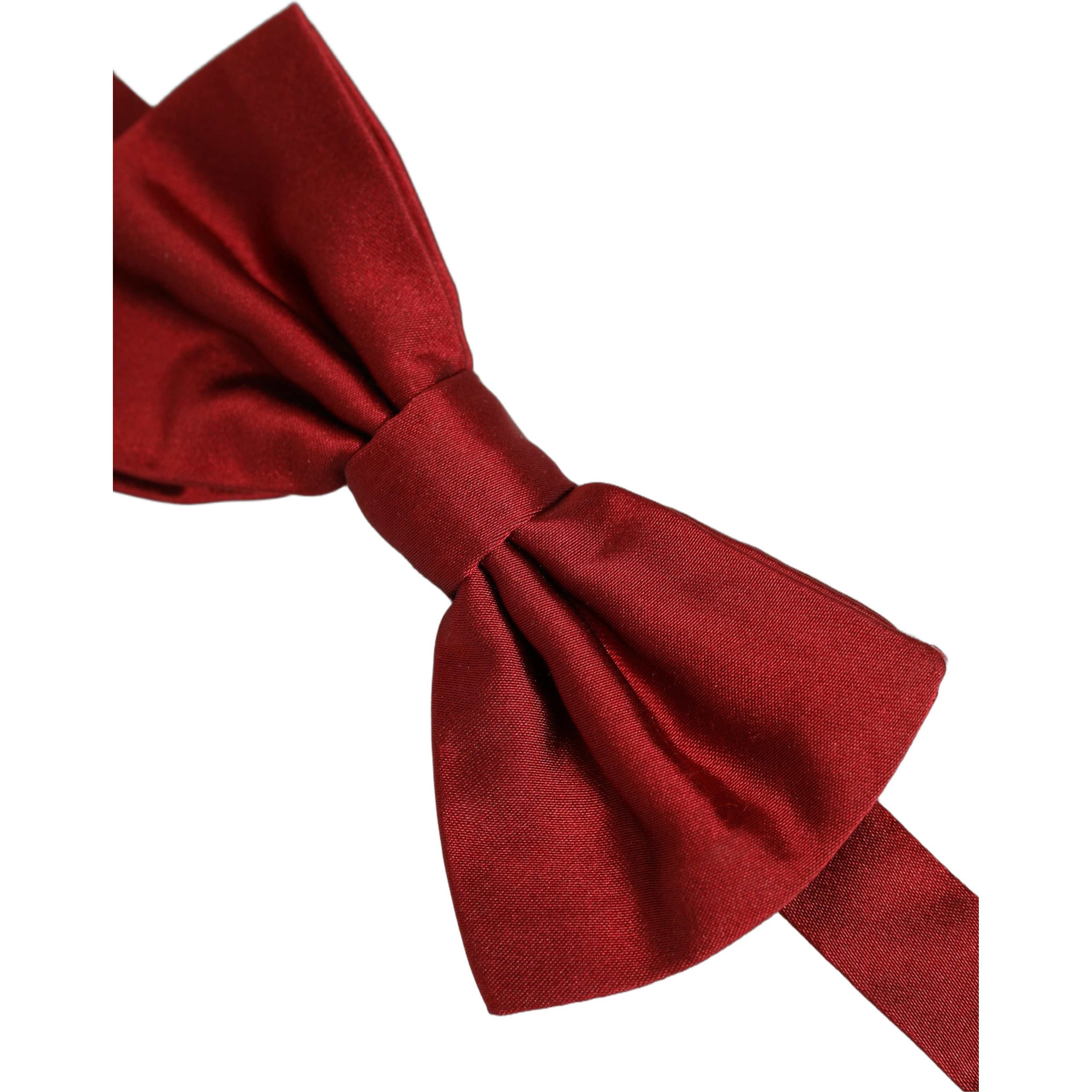 Men Red 100% Silk Adjustable Neck Papillon Bow Tie