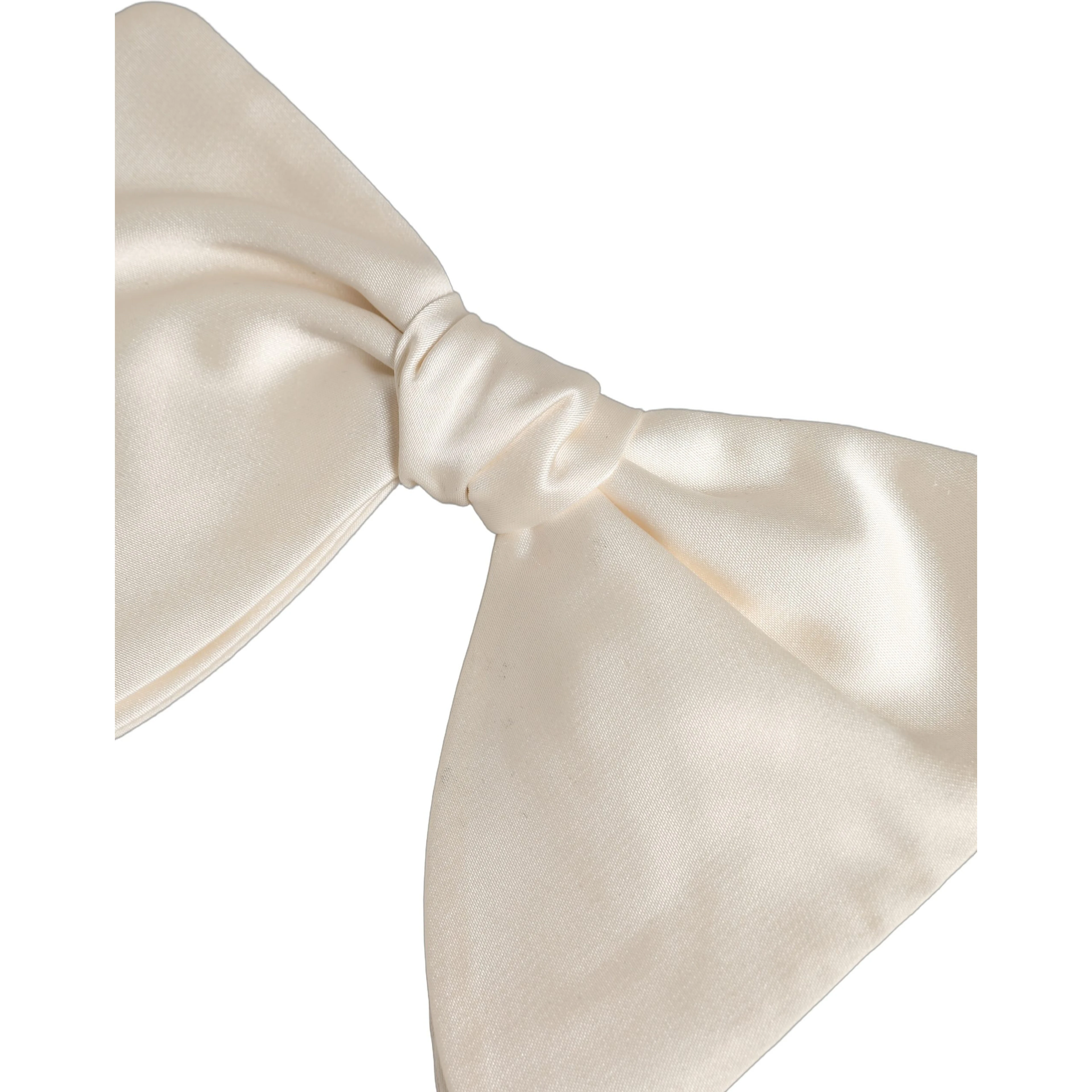 Men White 100% Silk Adjustable Neck Papillon Bow Tie
