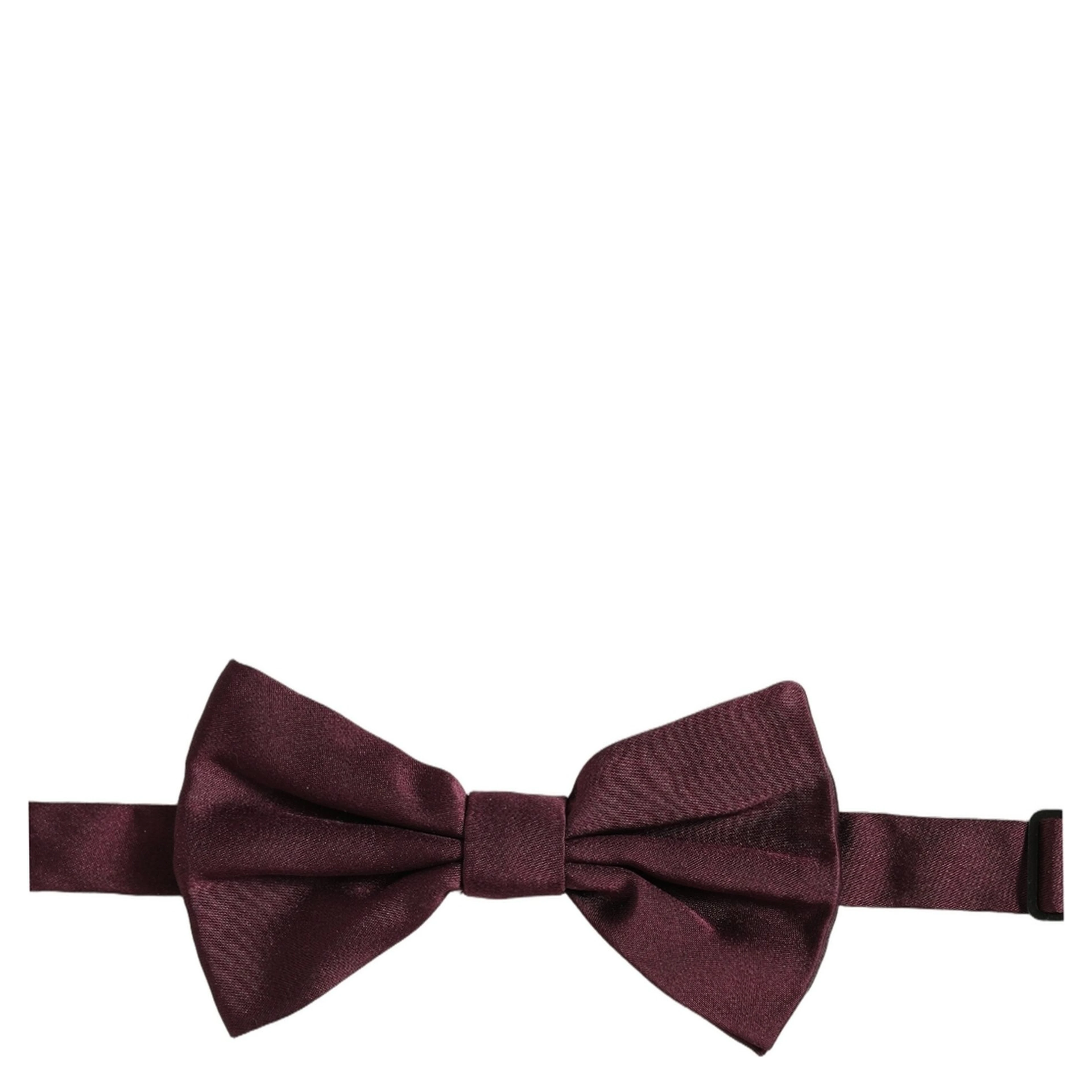 Men Maroon 100% Silk Adjustable Neck Papillon Bow Tie