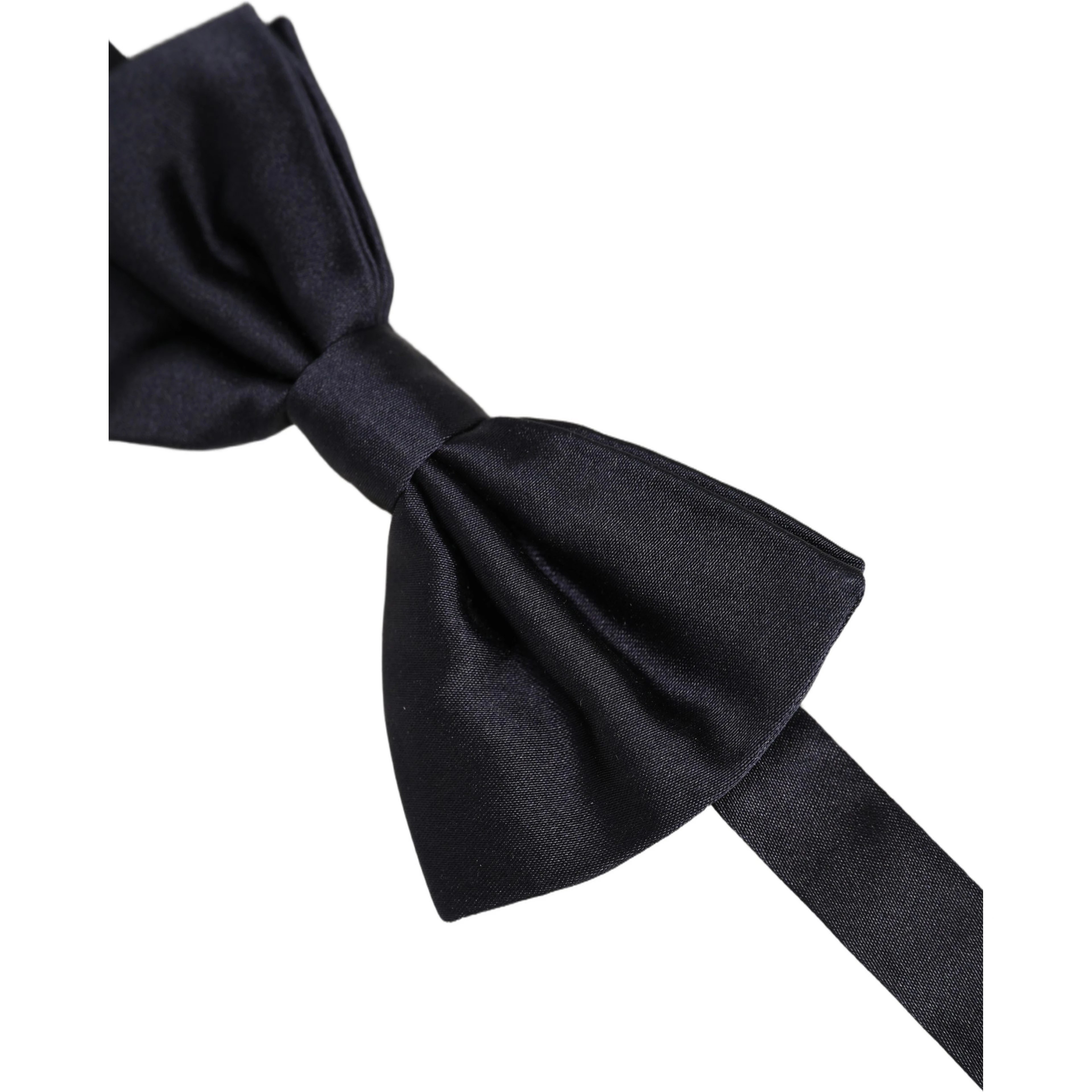 Men Black 100% Silk Adjustable Neck Papillon Bow Tie
