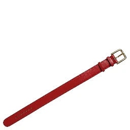 Red Calfskin Leather Gold Buckle Belt Strap Bracelet