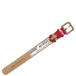 Red Calfskin Leather Gold Buckle Belt Strap Bracelet