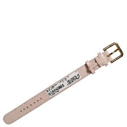 Pink Embossed Leather Gold Buckle Belt Strap Bracelet