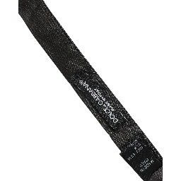 Men Black 100% Cotton Adjustable Neck Papillon Bow Tie