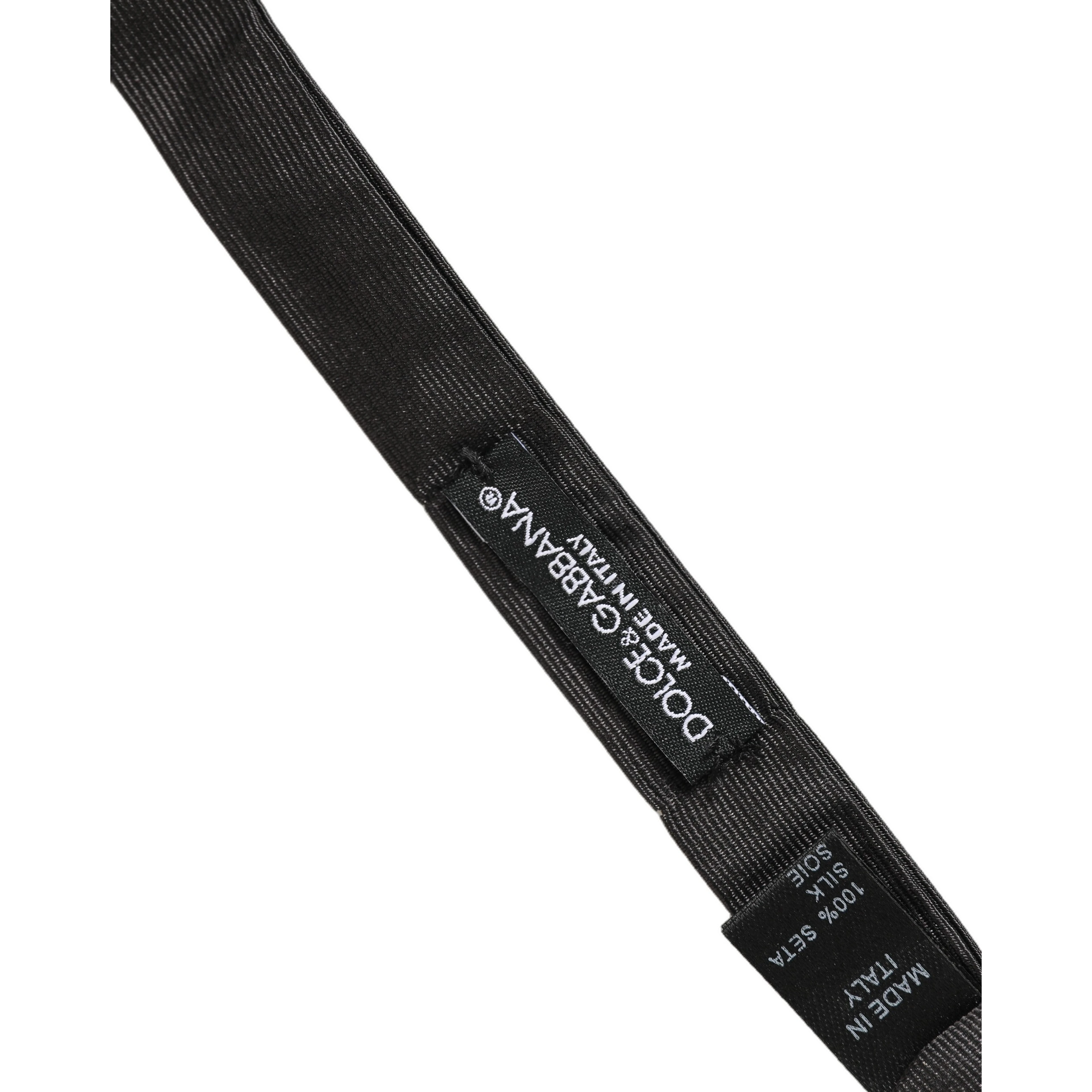 Men Black 100% Cotton Adjustable Neck Papillon Bow Tie