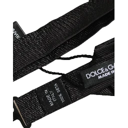 Men Black 100% Silk Adjustable Neck Papillon Bow Tie