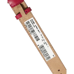 Red Calfskin Leather Gold Buckle Belt Strap Bracelet