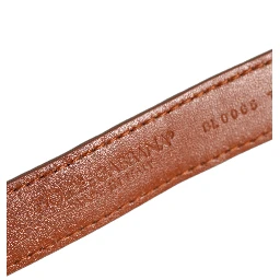 Brown Textured Leather Gold Buckle Belt Strap Bracelet