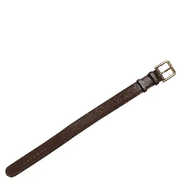 Brown Calfskin Leather Gold Buckle Belt Strap Bracelet